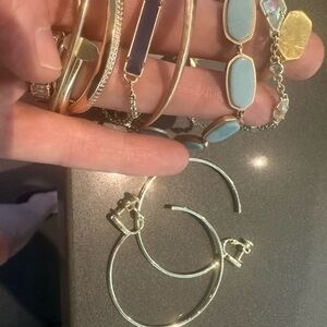 Stash of used Kendra Scott jewelry including one rose gold vermeil ring